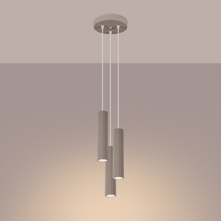 Sollux Lighting Lampa wisząca KARBON 3P taupe SL.1775