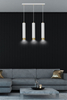 Lampa wisząca KIBO 3 WH/GOLD Emibig 642/3 biały/złoty