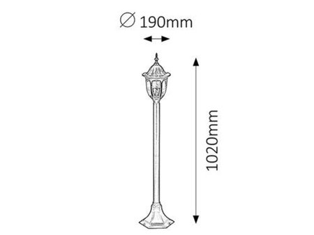 Lampa zewnętrzna Rabalux Milano 8345 czarny
