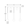 Lampa wisząca Zuma Line Ali 5641 czarny