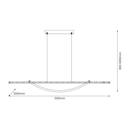Milagro Lampa wisząca AMBAR 35W LED 4000K ML1584 CZARNY