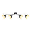 Spot Italux Savio SPL-27357-4-BK-GD Czarny mat, złoty