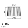 Abażur plisowany biały ø400mm (pasuje do 57680 - 58060)