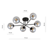 Lampa sufitowa ROMA 6 Emibig 1245/6 czarny