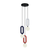 Lampa wisząca Italux PND-59839-3-MLTI Szary, niebieski, czerwony