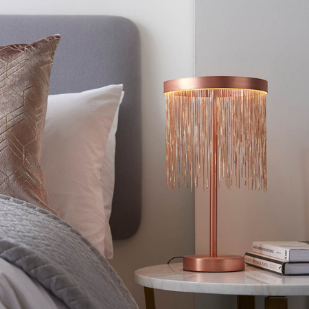 Lampa stołowa Endon Lighting Zelma 92179 miedziany