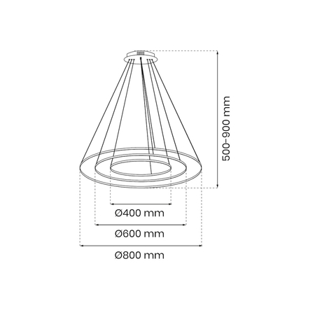 Milagro Lampa wisząca HOOP BLACK 93W LED ML1543 CZARNY