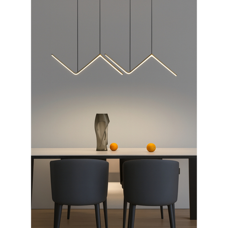 Lampa wisząca Abigali MontBlanc 26W liniowa 90cm nowoczesna czarny