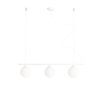 Lampa wisząca LAMPA WISZĄCĄ BERYL GLASS 3 WHITE Aldex 1006E biały