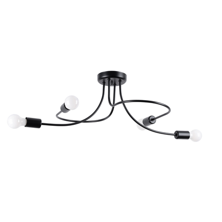 Sollux Lighting Żyrandol LEVAR 4 czarny SL.1455