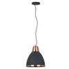 Lampa wisząca Italux Merton MD-HN8209 BK+RC Grafitowy piaskowany, czerwona miedź