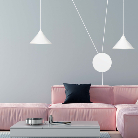 Lampa wisząca ABRAMO 2 WHITE Emibig 159/2 biały