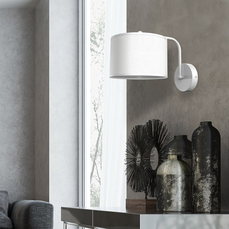 Milagro Kinkiet ALBION BIEL / BAWEŁNA1xE27 MLP7504 BIEL / BAWEŁNA