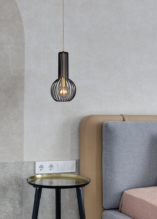 Lampa wisząca ARVI BLACK Kaja K-4520 czarny/złoty