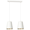 Lampa wisząca MILARGO 2 WHITE / GOLD Emibig 414/2 biały/złoty