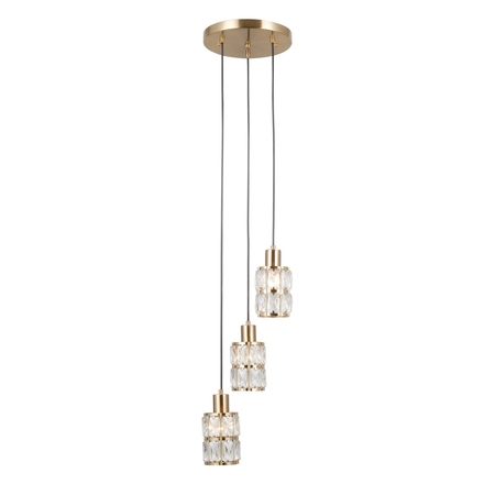 Lampa wisząca Italux Alma PND-40668-3-HBR Złoty