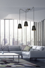 Lampa wisząca LINK 3 BLACK / GOLD Emibig 455/3 czarny/złoty