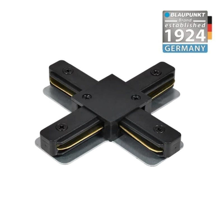 Konektor do szyn 1-fazowych krzyżowy X czarny Blaupunkt KX1B 