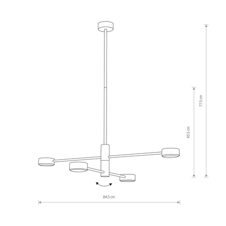 Lampa sufitowa ORBIT Nowodvorski 7945 czarny
