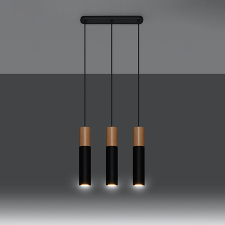 Sollux Lighting Lampa wisząca PABLO 3L czarna SL.0634