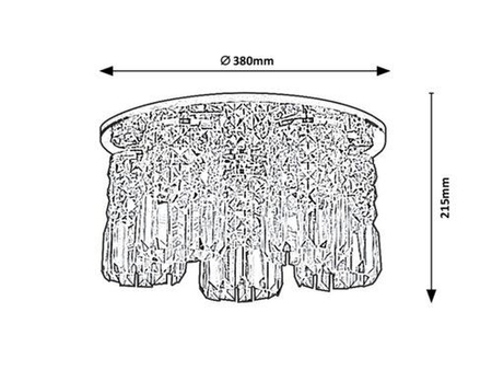 Lampa sufitowa Rabalux Rosanna 3570 chrom