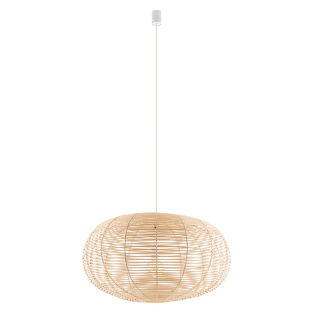 Lampa wisząca Nowodvorski RATTAN L 11155 Naturalne drewno Biały