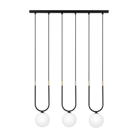 Lampa wisząca Kaja ENZO K-5591 czarny, biały, złoty