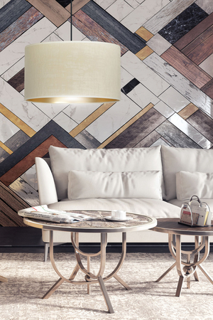 Lampa wisząca HILDE 1 BL WHITE Emibig 1052/1 biały/czarny