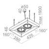 Lampa wisząca AQForm Cadva 111 X 2 Biały Struktura
