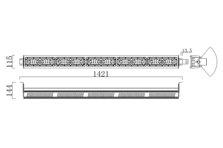 Lampa LED IC HighBay Linear 250W Philips 3030 5 lat gwarancji NW