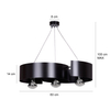 Lampa wisząca VIXON 3 BLACK Emibig 284/3 czarny