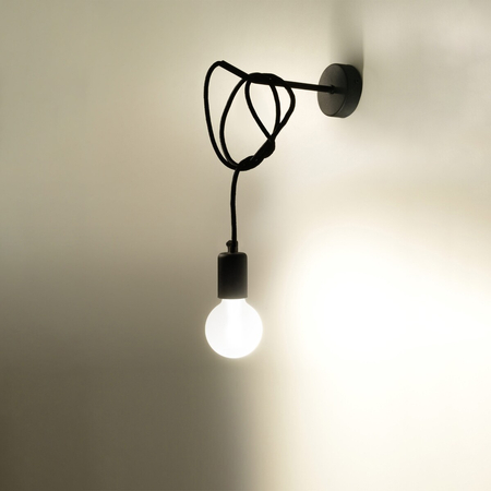 Sollux Lighting Kinkiet EDISON czarny SL.0373
