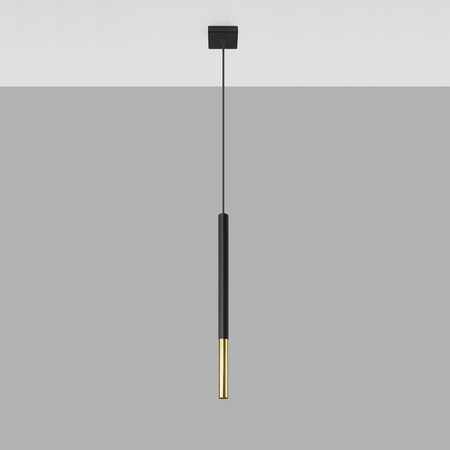 Sollux Lighting Lampa wisząca MOZAICA 1 czarny/złoto SL.0891