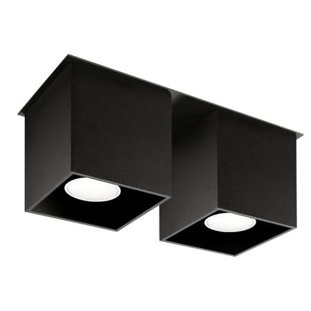 Sollux Lighting Plafon QUAD 2 szary SL.0064