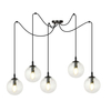 Lampa wisząca GIGI 5 BL TRANSPARENT Emibig 936/5 czarny