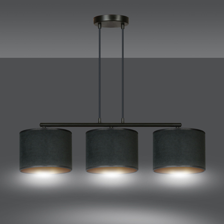 Lampa wisząca HILDE 3 BL BLACK Emibig 1054/3 czarny