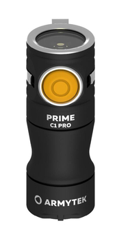 Latarka brelokowa Armytek Prime C1 Magnet USB z akumulatorem 18350 warm czarny