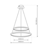 Milagro Lampa wisząca HOOP CHROME 51W LED ML1550 CHROM