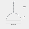 Lampa wisząca Fontana Arte F556185350BINE Avico