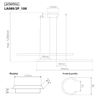 Lampa wisząca LINEA No.2B 100cm 3k czarna Altavola Design