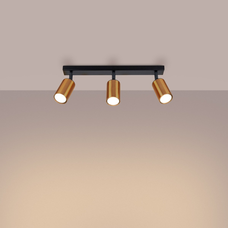 Sollux Lighting Plafon WINX 3 czarny/miedź SL.1376