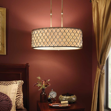 Lampa wisząca Elstead Lighting Lucia srebrny FE-LUCIA-P-A