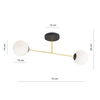 Lampa sufitowa MAGNUM 2 Emibig 1233/2 biały/czarny