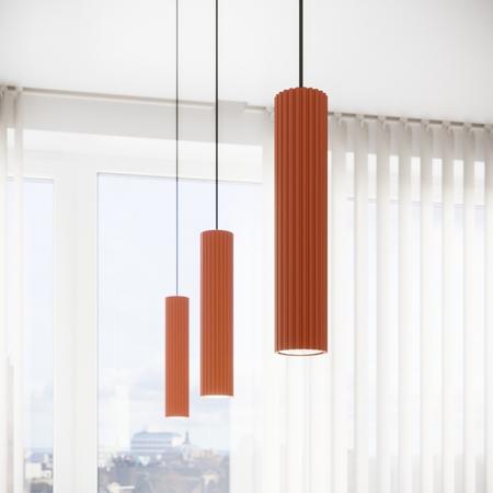Sollux Lighting Lampa wisząca KARBON 2 ochra czerwona SL.1631