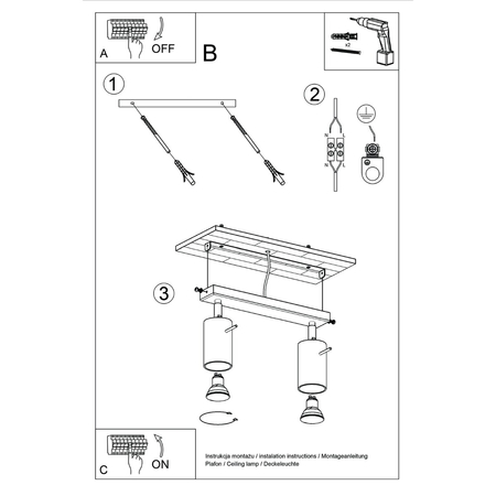 Sollux Lighting Plafon RING 2 szary SL.0450