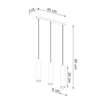 Sollux Lighting Lampa Wisząca LAGOS 3 złoty połysk SL.1201
