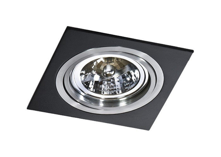 Oczko SIRO 1 BLACK/ALUMINIUM Azzardo AZ0769 black / aluminium