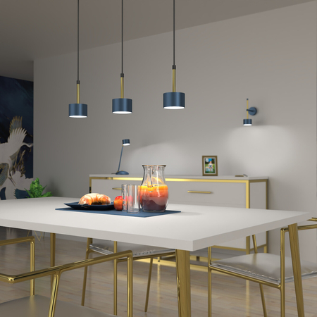 Milagro Lampa wisząca ARENA BLUE/GOLD 3xGX53 MLP7773 Niebieski / Złoto