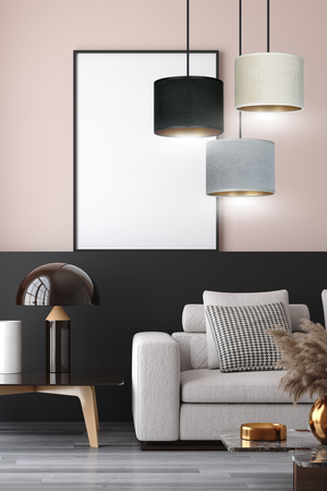 Lampa wisząca HILDE 3 BL PREMIUM MIX Emibig 1055/3PREM czarny