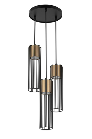 Sigma 33458 FOBIA 3 lampa wisząca koło czarny/złoty